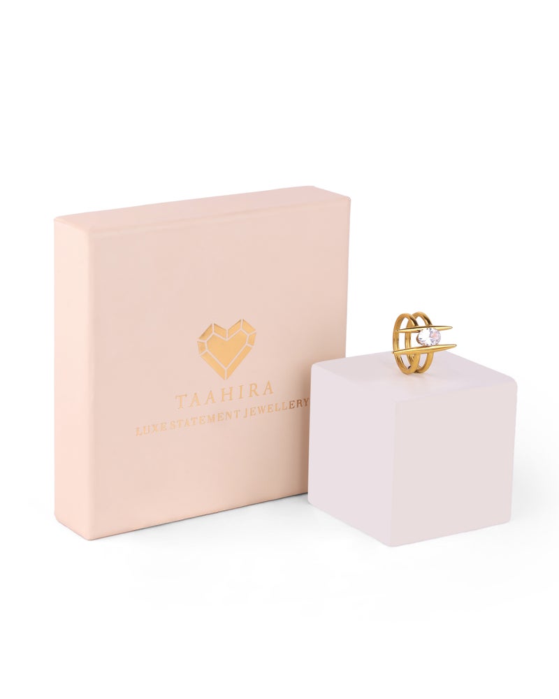 TAAHIRA Shay Solitaire Statement Ring - Image 3